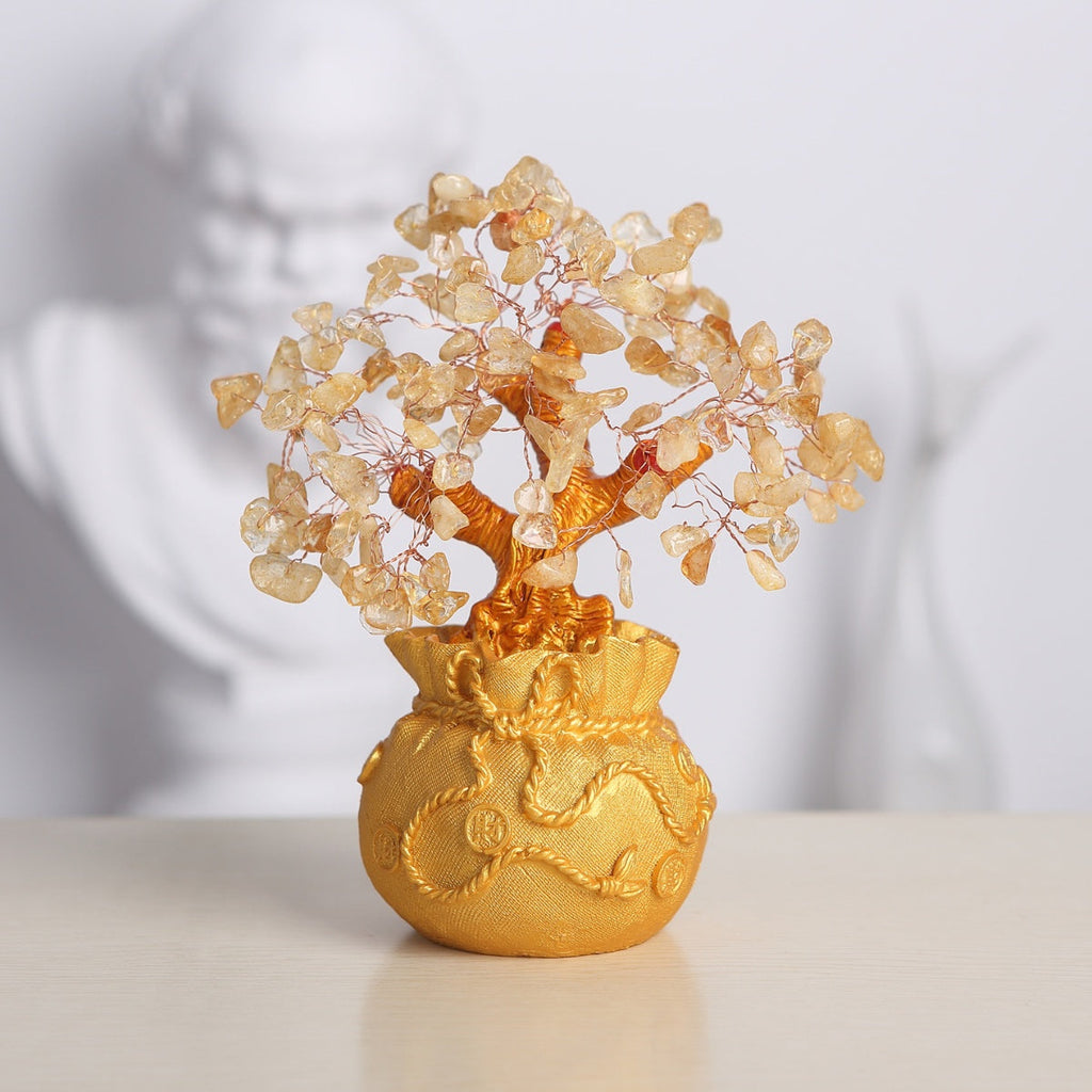 Citrine Money Tree for Prosperity -  Feng Shui Gemstone Ornament