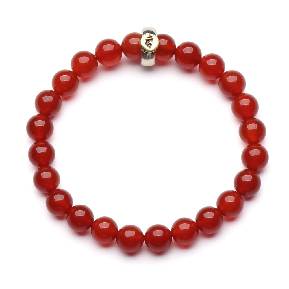 Red Agate Buddhist Guardian Deities Bracelet - Zodiac Bracelet for Luck, Protection
