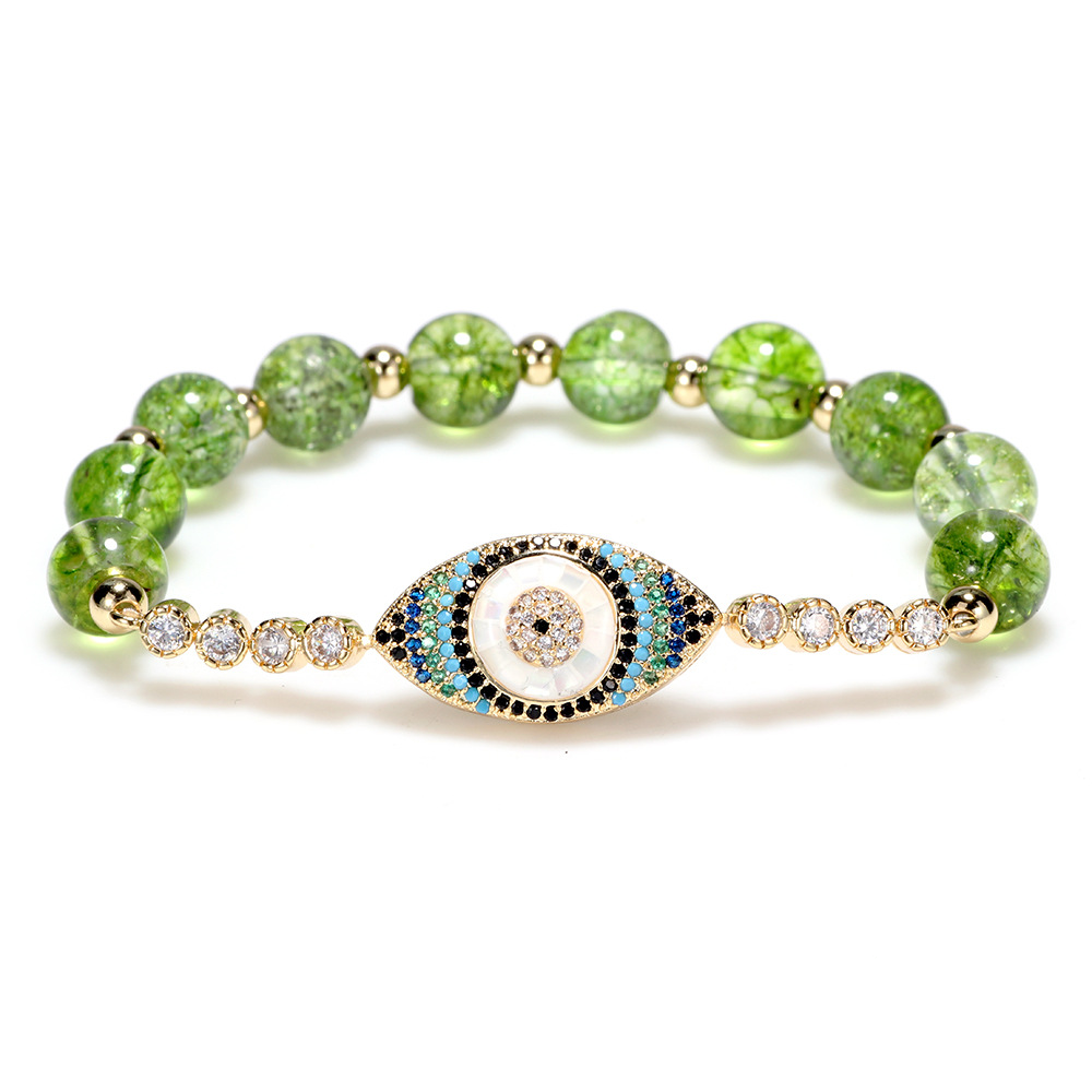 Natural Peridot Style Evil Eye Bracelet