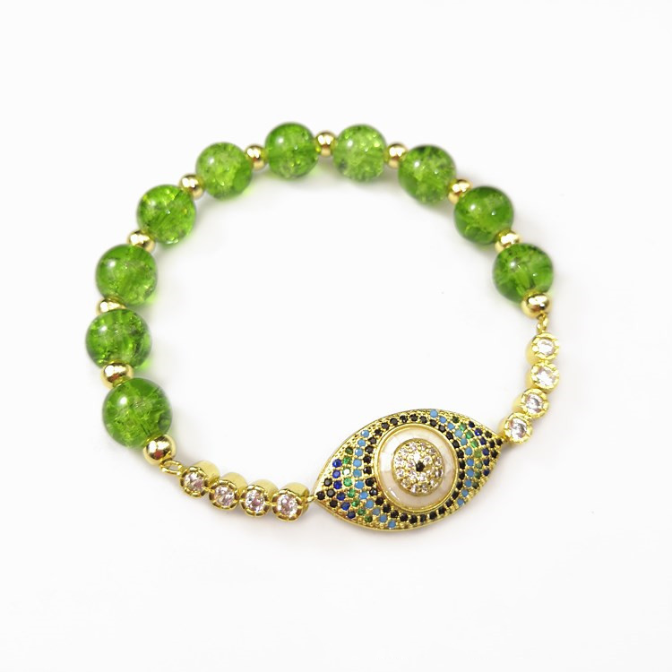 Natural Peridot Style Evil Eye Bracelet