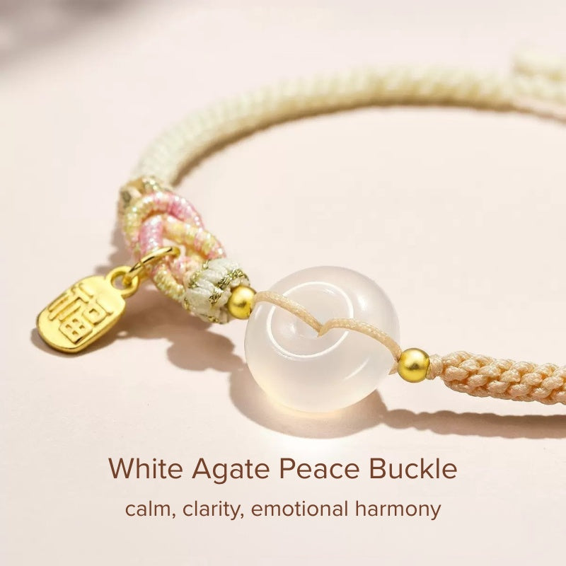 White Agate Fu Couple Bracelets - Give the Gift of Luck