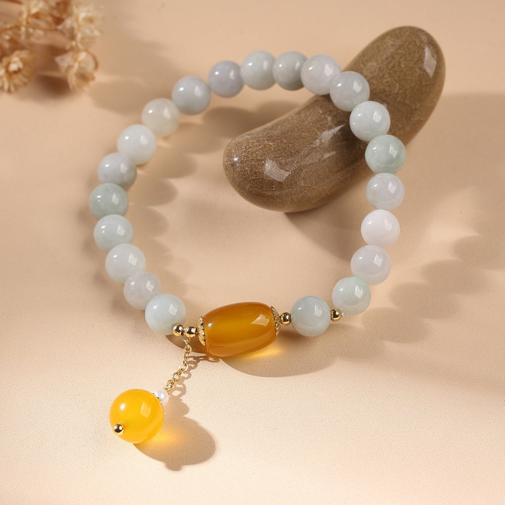 White Jade Longevity Bracelet