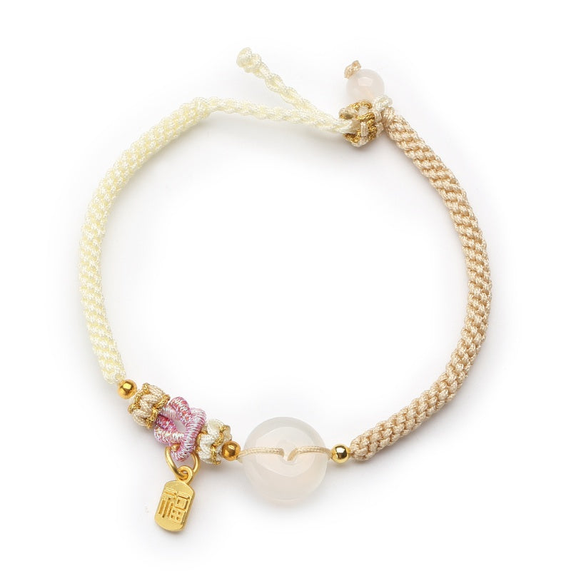 White Agate Fu Couple Bracelets - Give the Gift of Luck